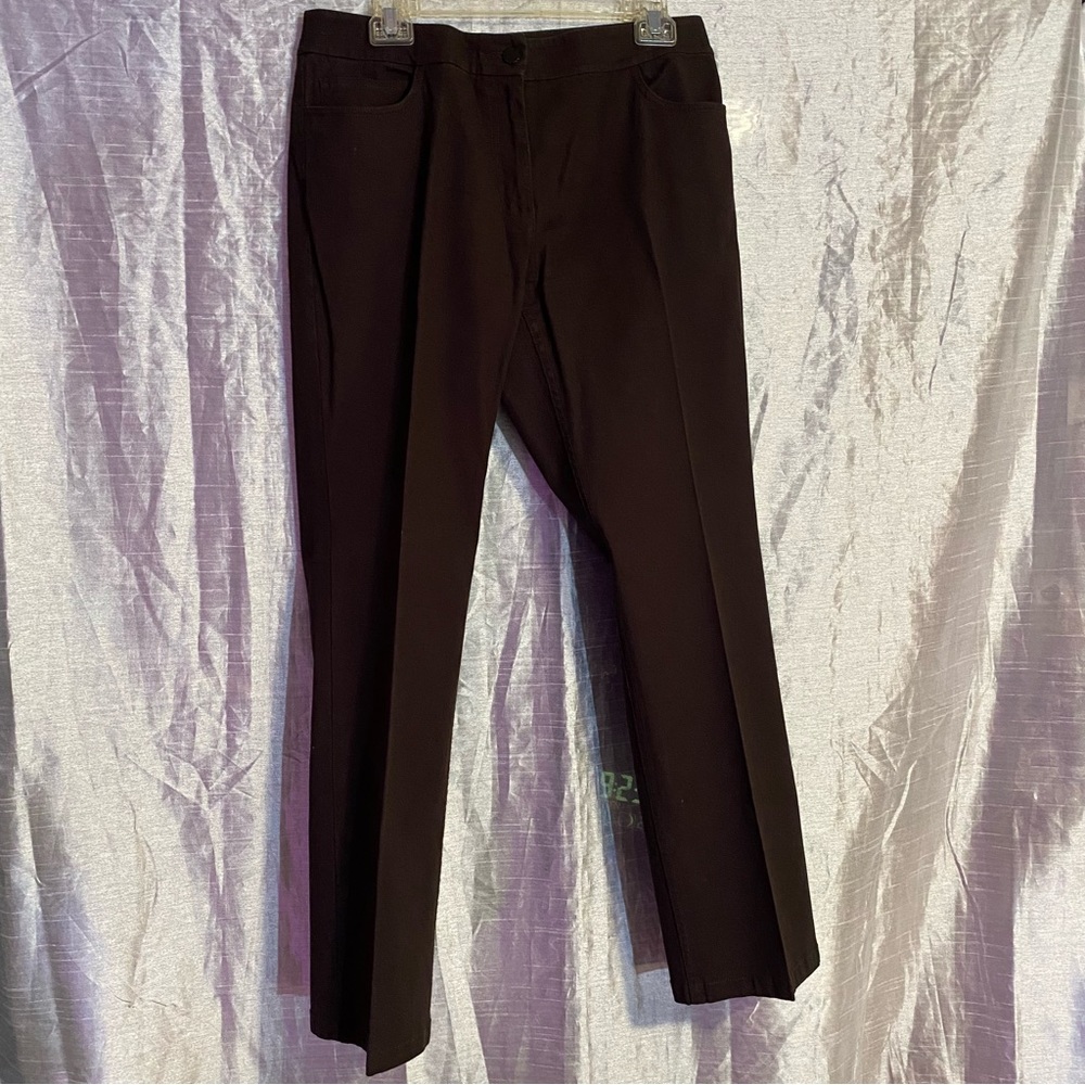 Eileen Fisher SZ S, stretch jeans in dark chocolate brown, EUC, lightweight nice